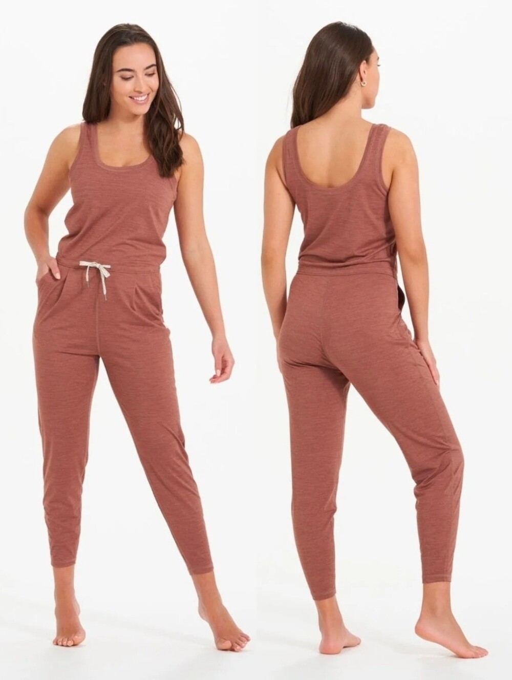 Everyday Tank Jumpsuit in Dusty Rose